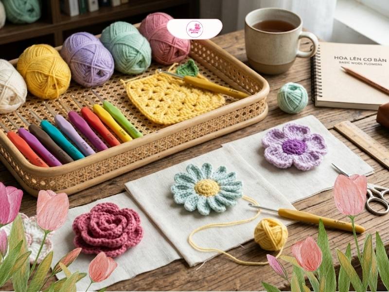 Bộ Đan Len Cho Người Mới Bắt Đầu Gồm Những Gì?