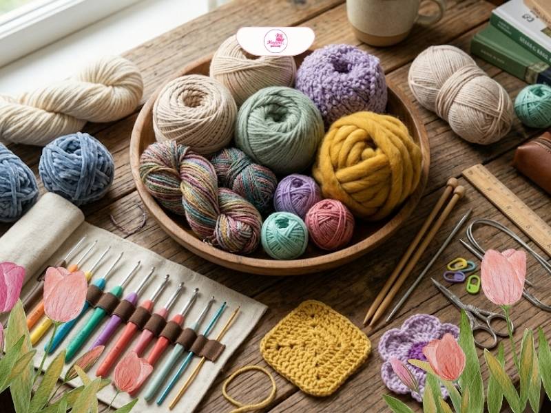 Bộ Đan Len Cho Người Mới Bắt Đầu Gồm Những Gì?